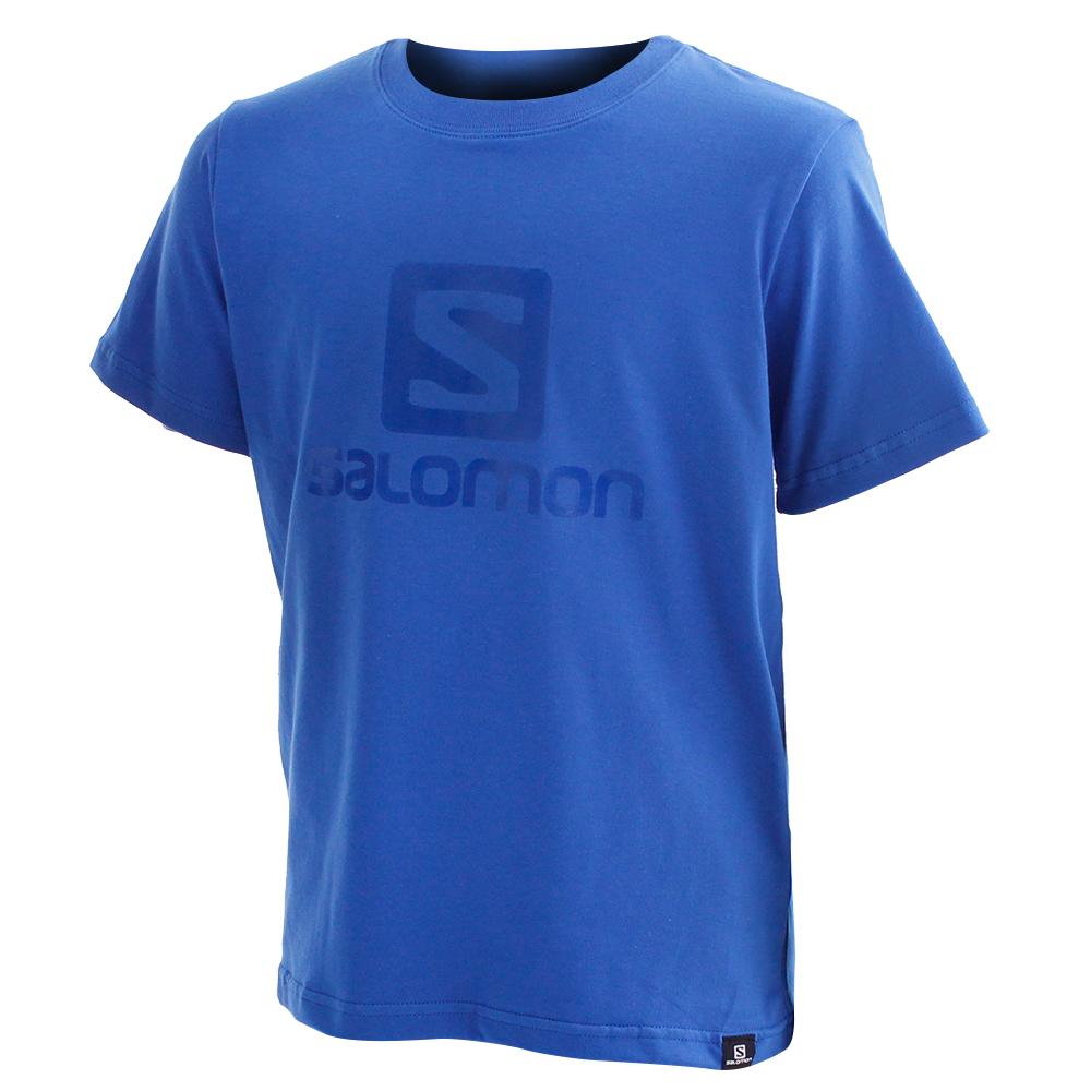 Salomon Israel ACHIEVE SS B - Kids T shirts - Blue (SDKJ-41270)